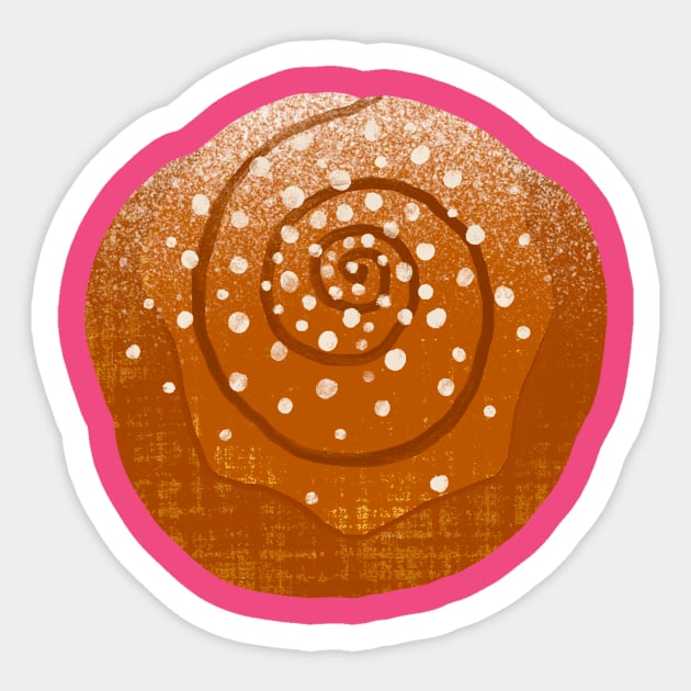 Cinnamon Bun Sticker by Rebelform